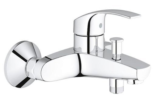 Grohe 33300002 Krom Kaplama Çiftli Aç Kapa Yarı Ankastre Kare Banyo Bataryası Krom