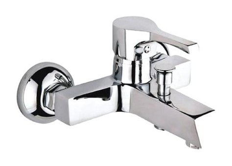 Güney Armatür 50343 Krom Kaplama Çiftli Aç Kapa Yarı Ankastre Kare Banyo Bataryası Krom