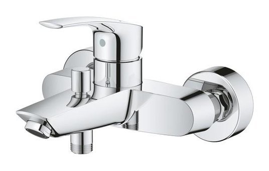 Grohe Eurosmart Krom Kaplama Çiftli Aç Kapa Yarı Ankastre Kare Banyo Bataryası Krom