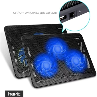 Havit Hv-F2056 1100 Rpm Sessiz 3 Fanlı Plastik 17 İnç Laptop Soğutucu