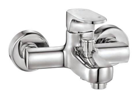 E.C.A 102102461 Pirinç Çiftli Aç Kapa Solo Kare Banyo Bataryası Krom