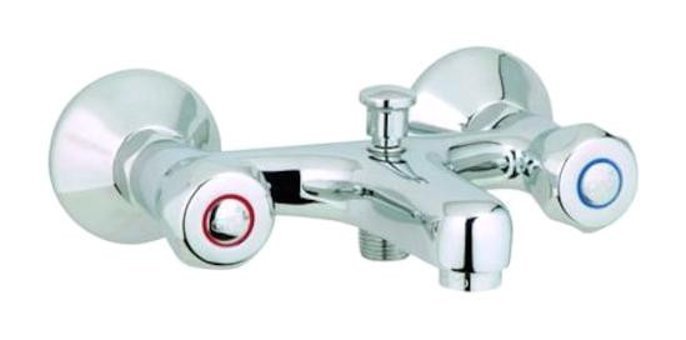 Gpd MNB01 Pirinç Çiftli Çevirmeli Yarı Ankastre Kare Banyo Bataryası Krom