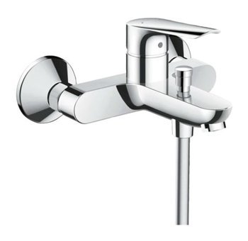 Hansgrohe Logis E Pirinç Çiftli Aç Kapa Yarı Ankastre Kare Banyo Bataryası Krom