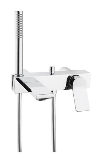 Vitra A42334 Pirinç Çiftli Aç Kapa Solo Kare Banyo Bataryası Krom