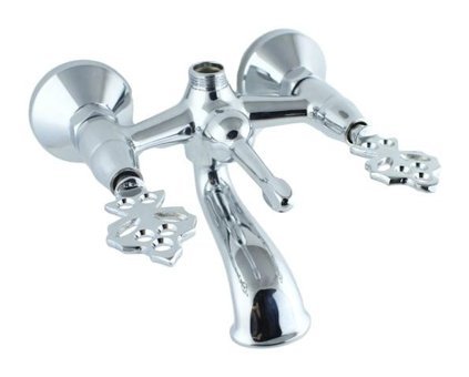FKN Pirinç Çiftli Aç Kapa Solo Yuvarlak Banyo Bataryası Krom