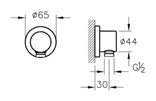 Artema A4522323 Pirinç Çiftli Ankastre Kare Banyo Bataryası Altın