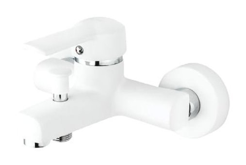 Kare Pirinç Çiftli Aç Kapa Solo Kare Banyo Bataryası Beyaz