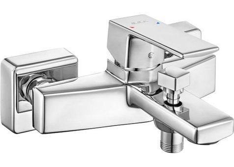 E.C.A 102102666 Pirinç Çiftli Aç Kapa Solo Kare Banyo Bataryası Krom