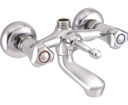 Gms BK001 Pirinç Çiftli Çevirmeli Solo Yuvarlak Banyo Bataryası Krom