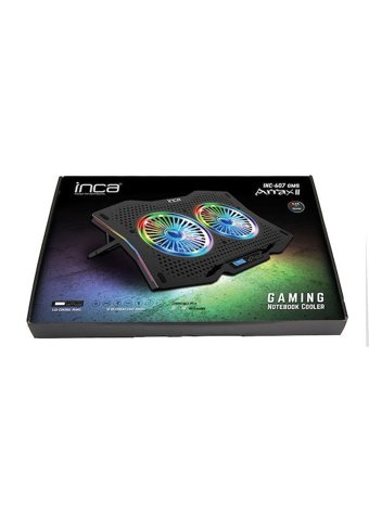 Inca Inc-607 1200 Rpm Mini 2 Fanlı Rgb Plastik 18 İnç Gaming Laptop Soğutucu