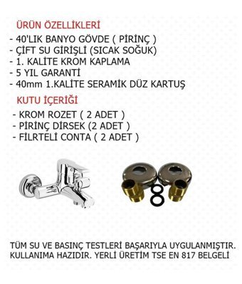 Vos Versa XD-021-1 Pirinç Çiftli Aç Kapa Solo Kuğu Banyo Bataryası Krom