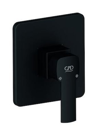 Gpd MAD160-S Pirinç Tekli Aç Kapa Yarı Ankastre Kare Banyo Bataryası Siyah