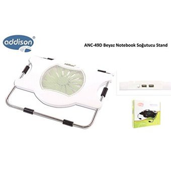 Addison Anc-49D 1000 Rpm Mini Sessiz 1 Fanlı Plastik 17 İnç Laptop Soğutucu