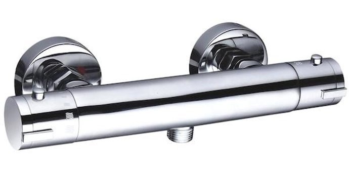 Fause KTB102 Pirinç Çiftli Çevirmeli Dereceli Solo Yuvarlak Banyo Bataryası Krom