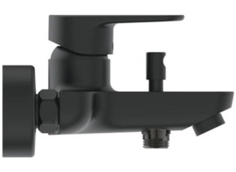 Ideal Standard Cerafine Pirinç Çiftli Aç Kapa Yarı Ankastre Kare Banyo Bataryası Siyah