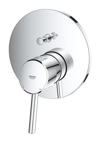 Grohe Concetto Krom Kaplama Tekli Aç Kapa Yarı Ankastre Kare Banyo Bataryası Krom