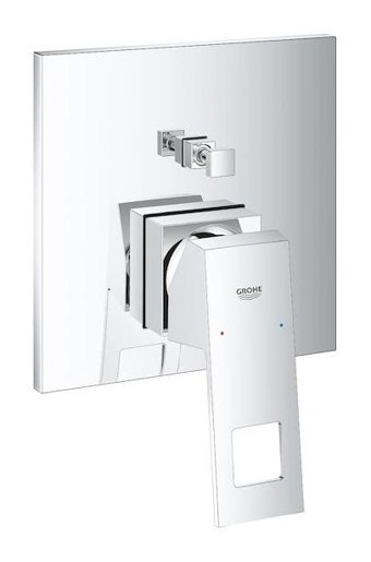 Grohe Eurocube Krom Kaplama Tekli Aç Kapa Yarı Ankastre Kare Banyo Bataryası Krom