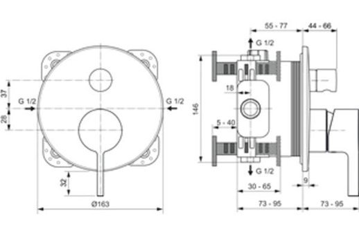 Ideal Standard Joy Pirinç Tekli Aç Kapa Solo Banyo Bataryası Altın