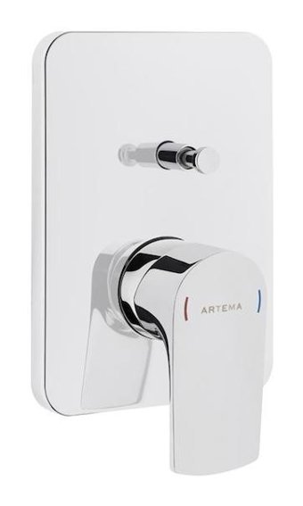 Artema A42294 Pirinç Tekli Aç Kapa Ankastre Banyo Bataryası Beyaz