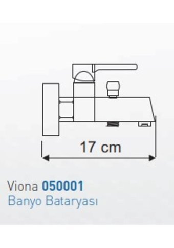 Siyam Viona Pirinç Çiftli Aç Kapa Yarı Ankastre Kare Banyo Bataryası Krom