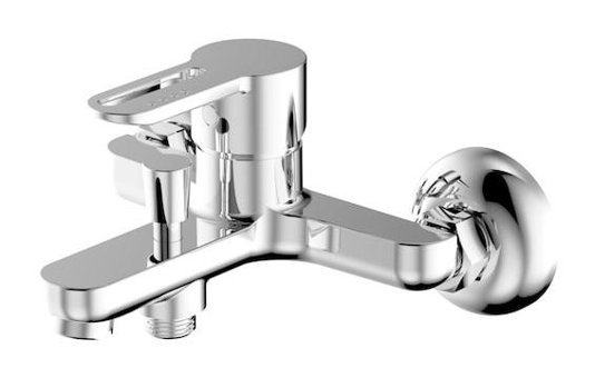 Bien BB01050106 Pirinç Çiftli Aç Kapa Yarı Ankastre Kare Banyo Bataryası Krom