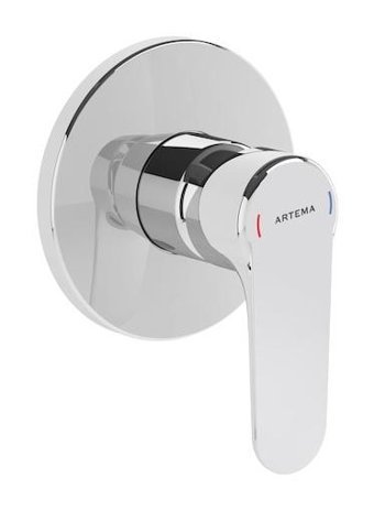 Artema A42728 Pirinç Çiftli Aç Kapa Ankastre Kare Banyo Bataryası Krom