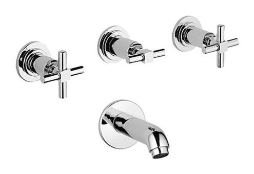 Artema A40871 Pirinç Çiftli Aç Kapa Ankastre Kare Banyo Bataryası Krom