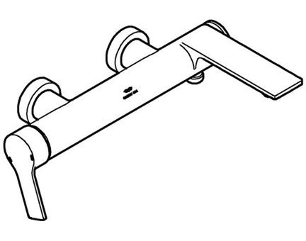 Grohe Krom Kaplama Çiftli Aç Kapa Ankastre Kare Banyo Bataryası Krom