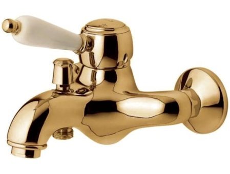 Emmevi ART. 40061 Çelik Çiftli Aç Kapa Solo Yuvarlak Banyo Bataryası Altın