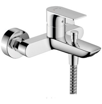 Hansgrohe Rebris E Pirinç Çiftli Aç Kapa Yarı Ankastre Kare Banyo Bataryası Krom