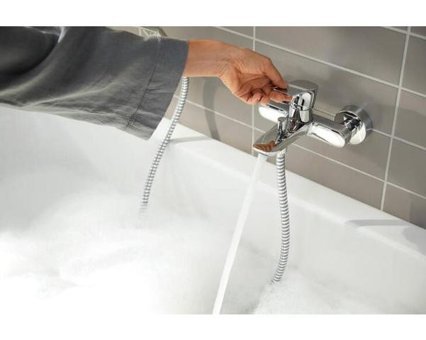 Hansgrohe Rebris E Pirinç Çiftli Aç Kapa Yarı Ankastre Kare Banyo Bataryası Krom