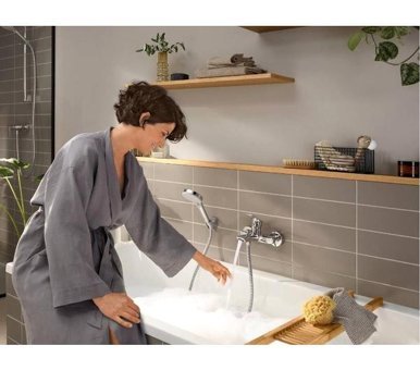 Hansgrohe Rebris E Pirinç Çiftli Aç Kapa Yarı Ankastre Kare Banyo Bataryası Krom