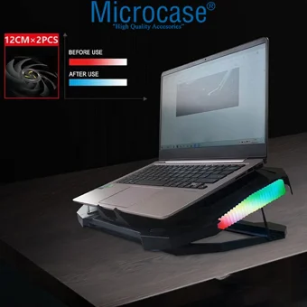 Microcase Al3503 2 Fanlı Rgb Plastik 17 İnç Gaming Laptop Soğutucu
