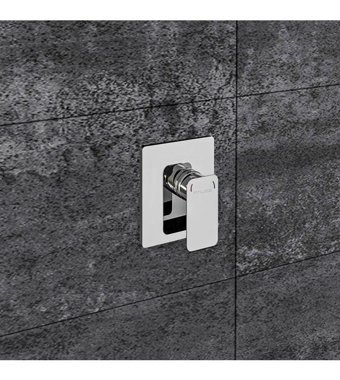 Fause KAB102-1 Pirinç Çiftli Aç Kapa Ankastre Yuvarlak Banyo Bataryası Beyaz