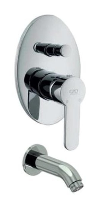 Gpd MAB35 Pirinç Çiftli Aç Kapa Ankastre Yuvarlak Banyo Bataryası Krom