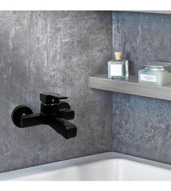 Vos Versa KR-101S Pirinç Çiftli Aç Kapa Solo Kuğu Banyo Bataryası Siyah