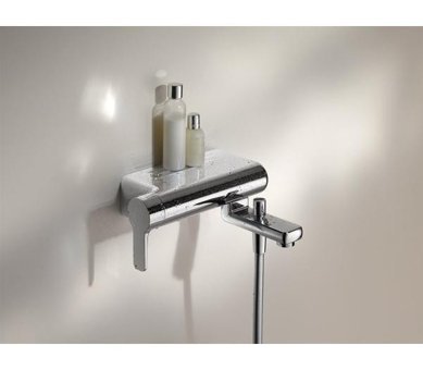Keuco Pirinç Çiftli Aç Kapa Yarı Ankastre Kare Banyo Bataryası Krom