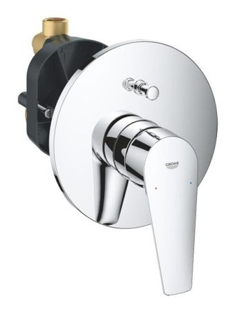 Grohe 29079001 Krom Kaplama Tekli Aç Kapa Yarı Ankastre Kare Banyo Bataryası Krom