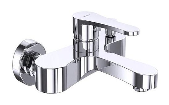 Bocchi Pera Krom Kaplama Çiftli Aç Kapa Yarı Ankastre Kare Banyo Bataryası Krom