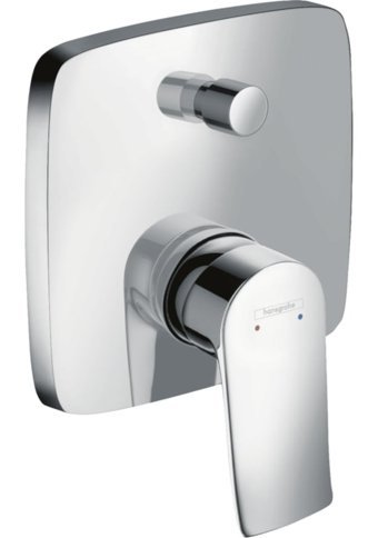 Hansgrohe Metris Pirinç Tekli Aç Kapa Yarı Ankastre Kare Banyo Bataryası Krom
