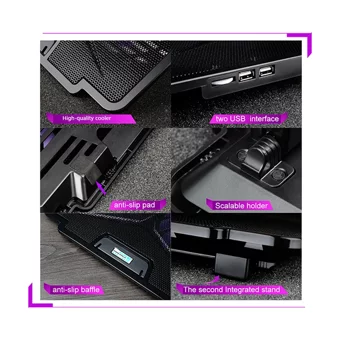 Coolcold K24 1000 Rpm Sessiz 2 Fanlı Metal Laptop Soğutucu