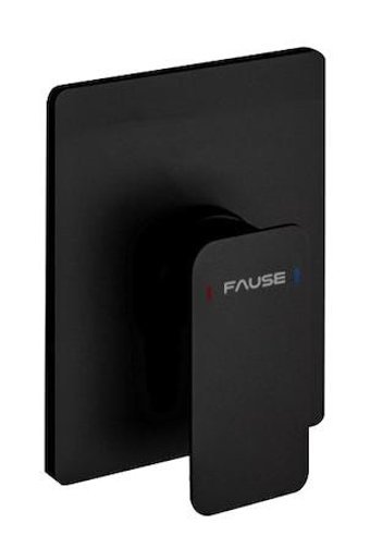 Fause KAB102-1B Pirinç Çiftli Aç Kapa Ankastre Yuvarlak Banyo Bataryası Siyah