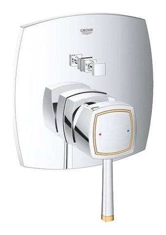 Grohe 24068IG0 Krom Kaplama Tekli Aç Kapa Yarı Ankastre Kare Banyo Bataryası Krom