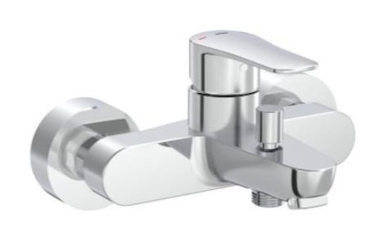 Artema A43058 Pirinç Çiftli Aç Kapa Solo Kare Banyo Bataryası Krom