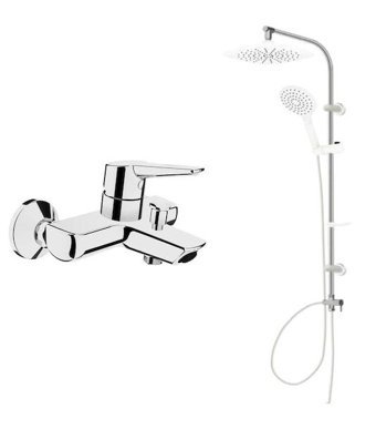 Artema MVT3025 Krom Kaplama Çiftli Aç Kapa Banyo Bataryası Krom