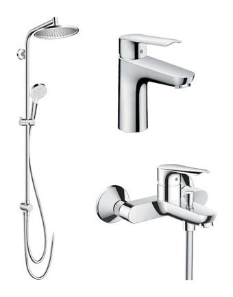 Hansgrohe S240 Pirinç Tekli Aç Kapa Ankastre Kare Banyo Bataryası Krom