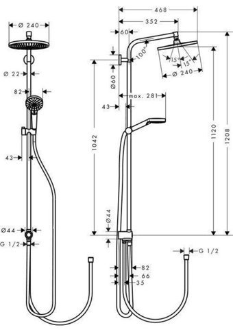 Hansgrohe S240 Pirinç Tekli Aç Kapa Ankastre Kare Banyo Bataryası Krom