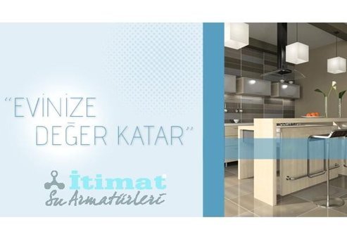 Itimat Pirinç Çiftli Aç Kapa Ankastre Kare Banyo Bataryası Krom