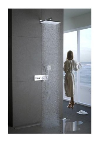 Teska Life Pirinç Çiftli Aç Kapa Ankastre Kare Banyo Bataryası Beyaz