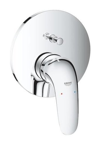 Grohe Eurostyle Krom Kaplama Tekli Aç Kapa Yarı Ankastre Kare Banyo Bataryası Krom